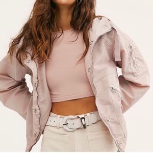 Free People Gone Tomorrow Stadium Nylon Jacket